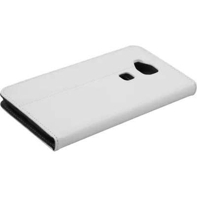 Produktbild von PhoneNatic Kunst-Lederhülle kompatibel mit Huawei G8 - Book-Case weiß + 2 Schutzfolien