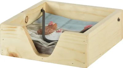 Produktbild von Esschert Design Serviettenhalter Holz; C2082; 19,5x19,5x7,0 cm