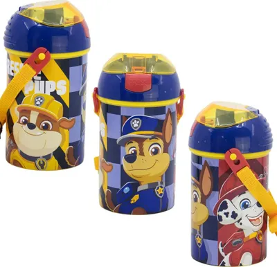 Produktbild von Paw Patrol Chase Rubble Marshall Wasserflasche Trinkflasche Flasche 450 ml