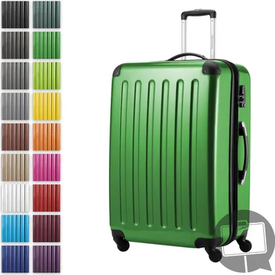 Obrázek produktu pro Alex - Velký skořepinový kufr na palubní zavazadla s prodlouženým vozíkem kufr na kolečkách odbavovací cestovní kufr XL 75 cm, 119 L, 4 kolečka, lesklý, zelený