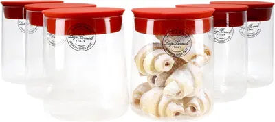 Produktbild von Bormioli 6-tlg. Set Vorratsgläser Omnia 0,75L mit Silikon-Deckel Behälter Dosen