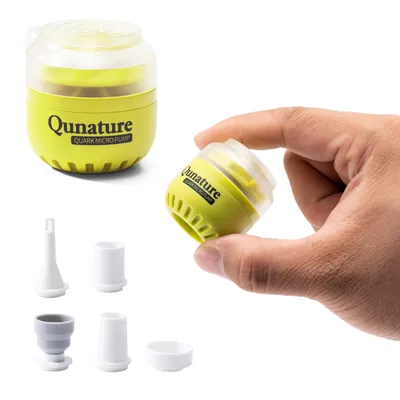 Image de ROCKBROS Mini pompe à air portable pour l'extérieur, légère, avec fonction gonflage/dégonflage 2 en 1. Pompe électrique multifonction sans batterie, 29g, verte