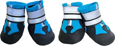 Produktbild von Wasserdichte Hundestiefel, rutschfeste Stiefeletten mit verstellbarem Riemen und reflektierendem Streifen, hochwertiger Pfotenschutz, passend für mittelgroße und große Hunde