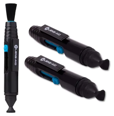 Productafbeelding van Lensreinigingspen - Carbonpads en borstel - Set van 2 - Voor camera en filters - Compact met clip