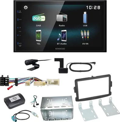 Produktbild von Kenwood DMX-125DAB USB Bluetooth DAB+ MP3 Einbauset für Renault Trafic 3