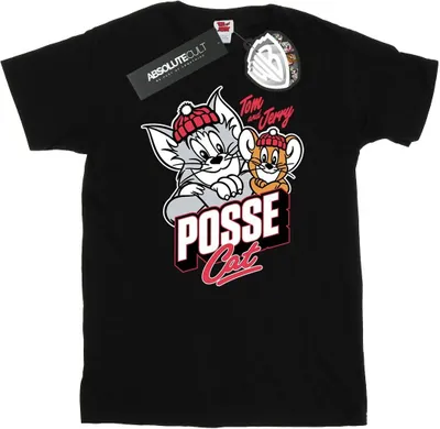 Produktbild von Tom And Jerry - "Posse Cat" T-Shirt für Herren BI52093 (S) (Schwarz)