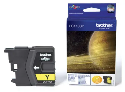 Image de Brother LC-1100Y - Gelb - Original - Tintenpatrone - für Brother DCP-185, 385, 395, 585, J715, MFC-490, 5490, 5890, 5895, 6890, 790, 795, 990, J615