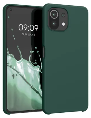 Produktbild von kwmobile Handyhülle für Xiaomi 11 Lite (5G) NE / Mi 11 Lite (5G) Hülle - Case Silikon - Kabelloses Laden - Schutzhülle Cover in Moosgrün
