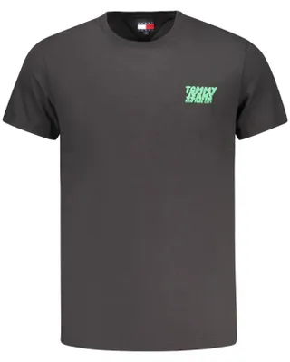 Produktbild von Herren Kurzarm-T-Shirt Schwarz aus Regenerativer Baumwolle mit Logo.