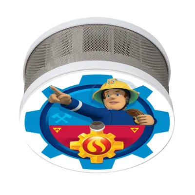 Image de Détecteur de fumée Sam le Pompier avec pile 10 ans, alarme incendie chambre d'enfant