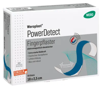 Produktbild von Weroplast PowerDetect Fingerpflaster 18 x 2,5 cm, detektierbar, 50 Stk/Pkg