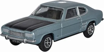 Produktbild von Oxford 76CP004 Ford Capri MKI hellblau/schwarz Maßstab 1:76 Modellauto