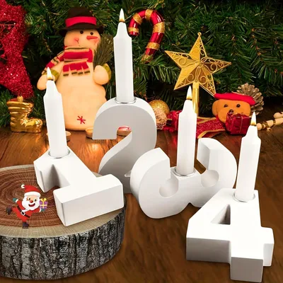 Obrázek produktu pro Silikonové formy ve tvaru čísel 1-4, sada 4 kusů, vhodné pro přípravu dortů, svíček, mýdel a čokolády