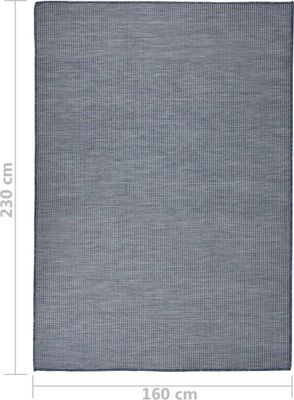 vidaXL Outdoor-Teppich Flachgewebe 160x230 cm Blau