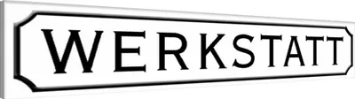Produktbild von vianmo Holzschild 10x46 cm Werkstatt Handwerker Auto Garage