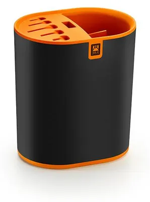 Zdjęcie produktu dla BRA Efficient A198010, Blok do noży z wkładem z włosia, Czarny, Pomarańczowy, Prostokąt, 1 szt., 210 mm, 230 mm