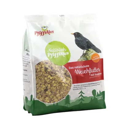 Produktbild von Natürlich Pfiffikus Weichfutter mit Insekten 1kg