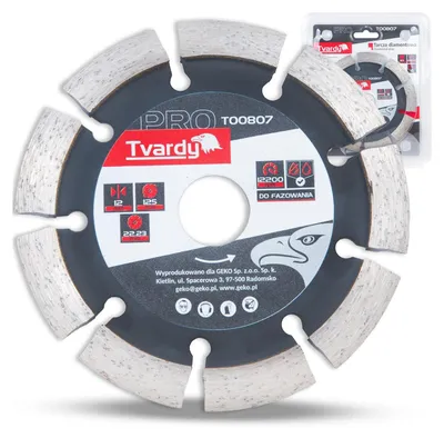 Obrázok produktu pre Segmentový diamantový kotúč 125 x 12 x 22,23mm, Tvardy
