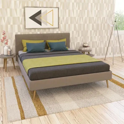 Produktbild von Bett Fjord/ Bett 180X200 Mit Lattenrost - Beige Stoff