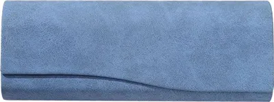 Produktbild von Weiches Brillenetui zum Einschieben für Damen und Herren, Designer-Leder, Filzfutter, für Brillen/Sonnenbrillen,blue