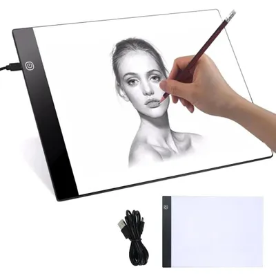 Zdjęcie produktu dla Stół świetlny Vitu A4 LED – ultracienka podkładka do rysowania z kablem USB, przeznaczona do szkicowania i tworzenia animacji