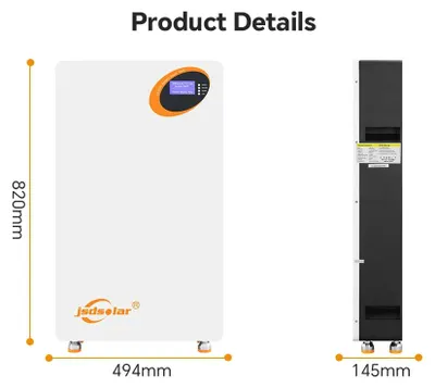 Obrázek produktu pro LiFePO4 bateriové úložiště LD48200 – kapacita 10 kWh – střídač 12 kW – 200 Ah – jmenovité napětí 51,2 V – více než 6000 nabíjecích cyklů – integrovaný systém řízení baterie (BMS)