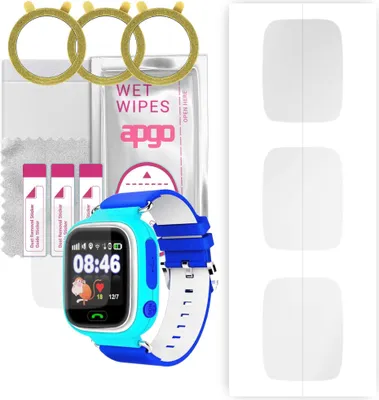 Produktbild von apgo 3 Stück Schutzfolie, klar, kompatibel mit Garett Kids 2 Smartwatch, Hydrogel Displayschutzfolie mit Positionierhilfe, Displayfolie, robust und kratzfest