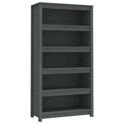 Produktbild von vidaXL Bücherregal Grau 80x35x154 cm Massivholz Kiefer