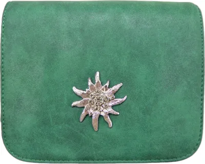 Produktbild von Trachten Handtasche "Kara" mit Edelweiß | Tannengrün