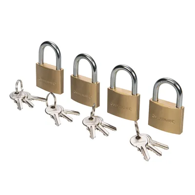 Produktbild von Silverline Gleichschließende Vorhängeschlösser, 4-tlg. Satz 40 mm