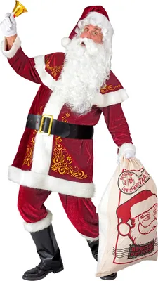 Produktbild von Bordeauxroter Weihnachtsmann Gr. S/M-XXL/3XL - Santa Kostüm XXL/3XL