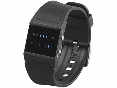 Obrázok produktu pre St Leonhard LED binárne pánske hodinky modré LED náramkové hodinky binárne hodinky pánske náramkové hodinky