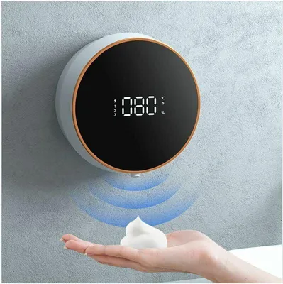 Obrázek produktu pro Bílý nástěnný automatický dávkovač pěnového mýdla 300 ml, doplňovatelný, 3 nastavení, detekce teploty