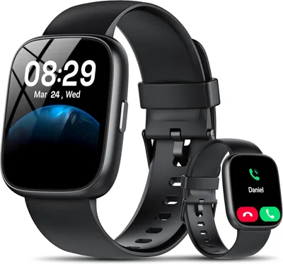 Produktbild von Smartwatch Herren Damen, 1.83" Fitness Tracker mit Alexa/Bluetooth Anrufen, 120+Sportmodi Fitnessuhr mit Herzfrequenz/Schlafmonitor/Schrittzähler, IP68 Wasserdicht Smart Watch Sportuhr für Android iOS