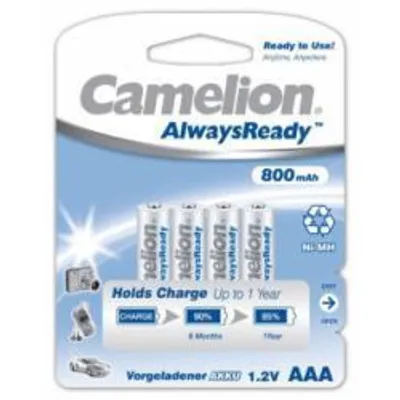 Zdjęcie produktu dla Baterie guzikowe AAA HR03 AlwaysReady, 4 sztuki w opakowaniu 800mAh - oryginał Camelion