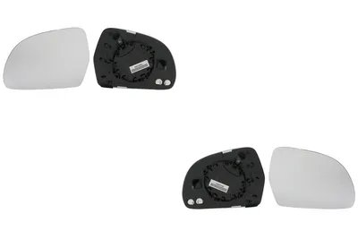 Obrázok produktu pre Johns, sklo vonkajšieho zrkadla sklo zrkadla je vhodné pre Audi A3 8P 08-10 LR Set s nosičom.