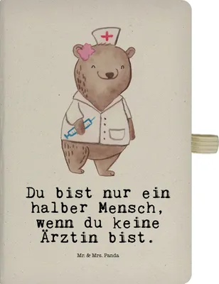 Produktbild von Mr. & Mrs. Panda Journal Ärztin Herz - Transparent - Geschenk, Notizheft, Medizinstudium, Arztpraxis, Hausärztin, notizbuch, Krankenhaus, Spruch, Adressbuch, Tagebuch