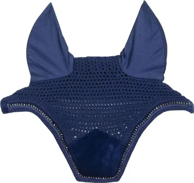 Produktbild von Kentucky Horsewear Fliegenmütze Wellington Velvet Pearls Marine