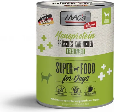 Produktbild von MAC's DOG - Monoprotein Dose 6x800g | Mono Kaninchen
