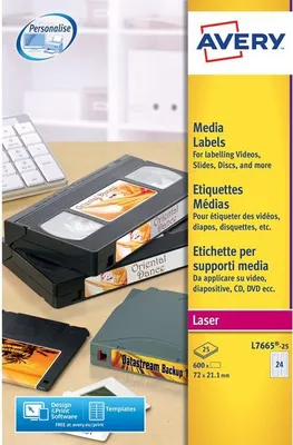 Image de AVERY Etiquette cartouche numérique mini, 72,0 x 21,2 mm