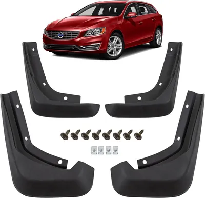 Produktbild von Schmutzfänger, 4er-Set Schmutzfänger-Kit Spritzschutz Schmutzfänger mit Befestigungssatz, passend für Volvo V60 2010-2018 31265329