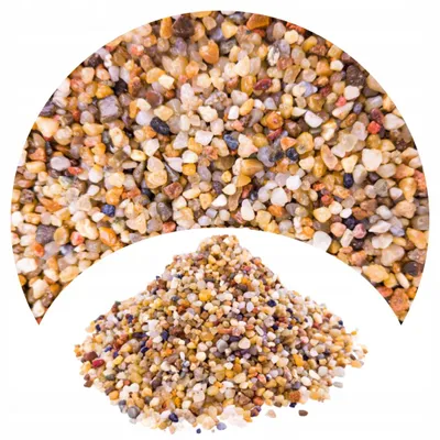 Produktbild von Aquarium Bodengrund Quarzkies bernsteinfarben 2 kg, 3-5 mm, natürlicher Kies für Aquarien, Garnelen und Zierfische