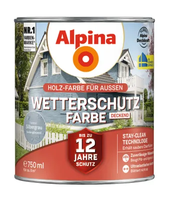 Produktbild von Alpina Wetterschutzfarbe 0,75 L silbergrau