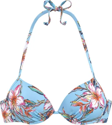 Produktbild von LASCANA Push-Up-Bikini-Top Malia hellblau-bedruckt Größe 40 Cup B