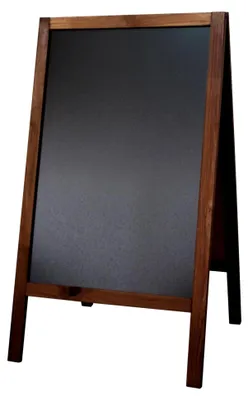 Produktbild von Kreidetafel Aufsteller aus Holz, beidseitig, 90 x 51 cm