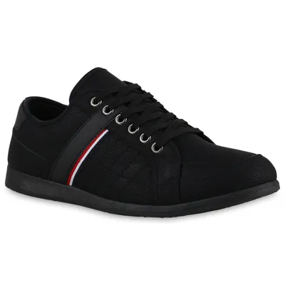 Produktbild von VAN HILL Herren Sneaker Low Bequeme Schnürer Schuhe 840515, Farbe: Schwarz, Größe: 41
