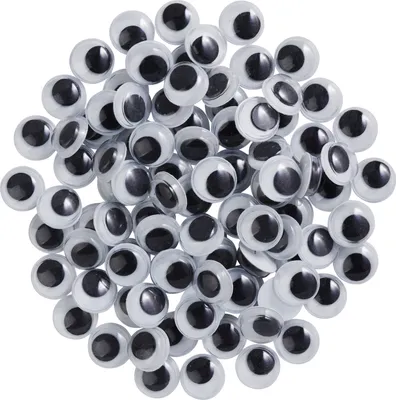 Produktbild von VBS Wackelaugen selbstklebend rund 1 cm 100 Stück für Bastelprojekte