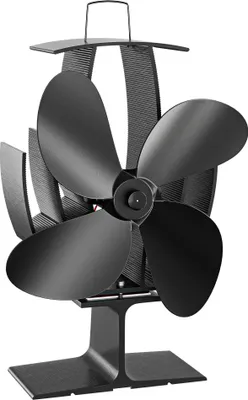 Produktbild von Wiltec Kaminofenventilator mit 4 Blättern 60 bis 350°C, Ofenventilator ohne Strom, Kaminventilator für eine effiziente und umweltfreundliche Wärmeverteilung