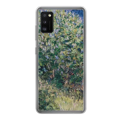 Produktbild von MuchoWow® Handyhülle Schutzhülle Hülle für Samsung Galaxy A41 Fliederbusch - Vincent van Gogh Silikon Softcase Handy Hülle - Mobiltelefon