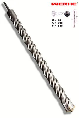 Obrázek produktu pro Vrták do betonu 40x600 mm SDS Plus sklíčidlo